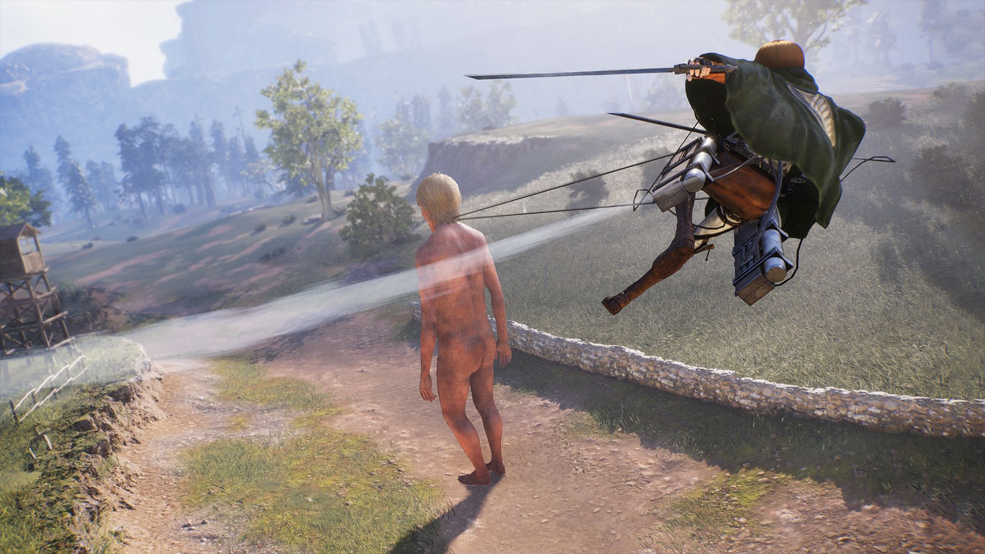 Attack on Titan 3 on PS5 — combat screenshot